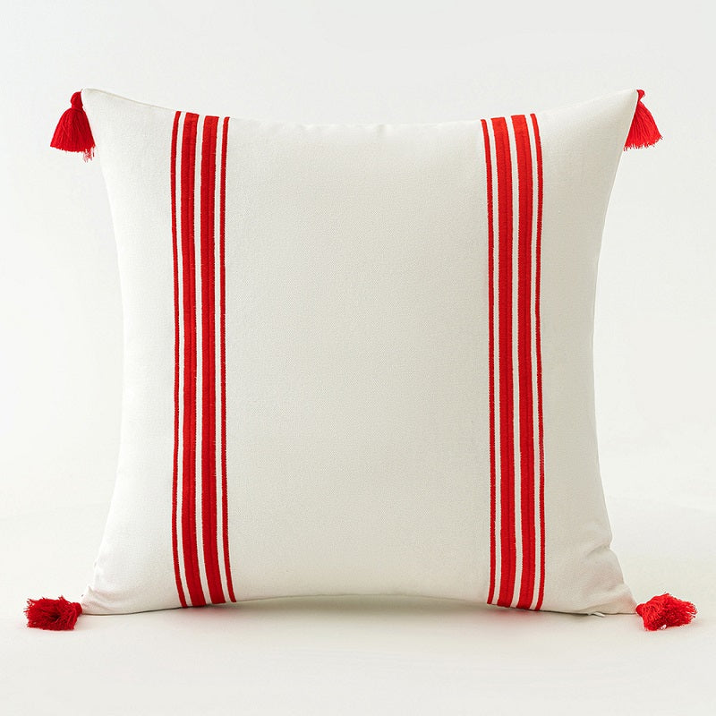 Luxurious Silver Thread Scroll Embroidery Pillowcase