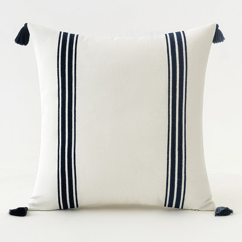 Luxurious Silver Thread Scroll Embroidery Pillowcase