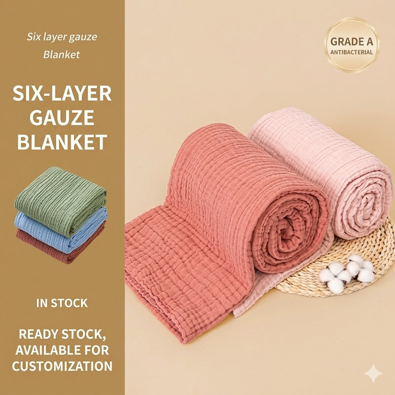 Luxurious Boho Muslin Blanket: Lightweight, Ultra-Soft & Skin-Friendly. Perfect for Sofa, Bed, or Travel