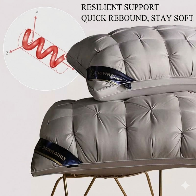 Luxury 3D Cloud Pillows (Set of 2): Breathable Hollow Fiber for Your Best, Coolest Sleep Yet