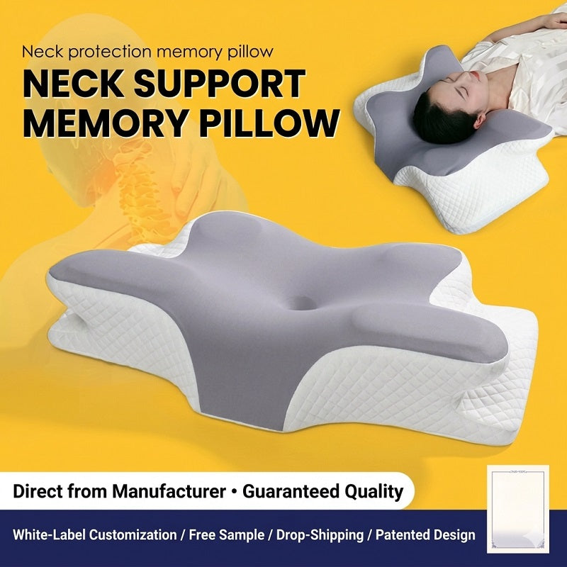 Breathable Ergonomic Contour Pillow: Premium High-Density Memory Foam for Targeted Neck Support
