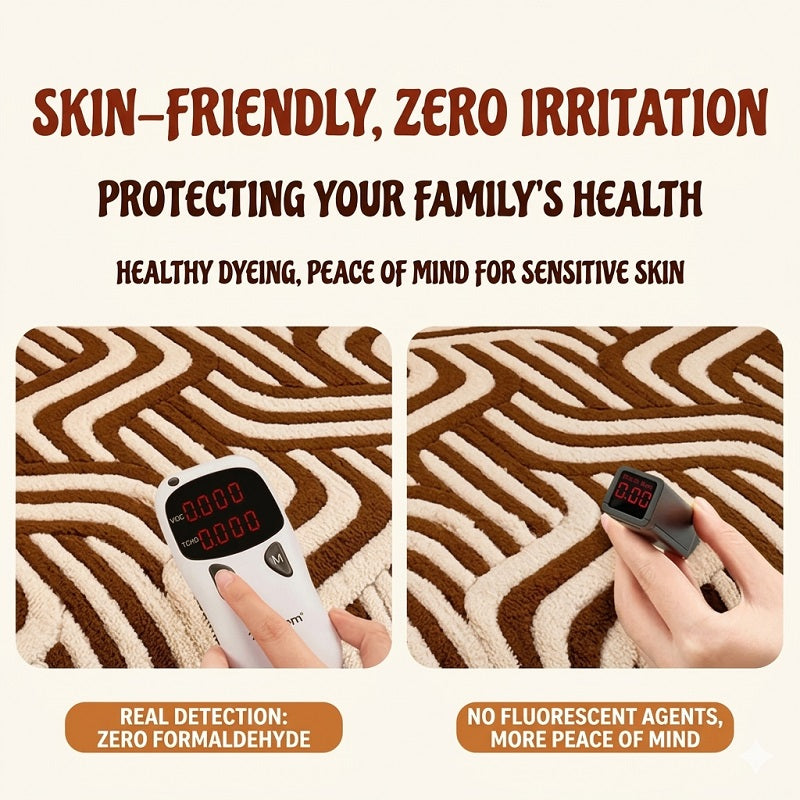 Retro Wavy Tufted Sofa Cover: Premium High-Weight Fleece for a Cozy & Chic Living Room Aesthetic