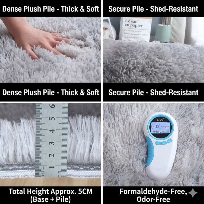 Luxury Faux Fur Shaggy Rug - Cloud-Like Softness Bedside Carpet - Minimalist Nordic Style Home Decor for a Cozy Bedroom & Living Space