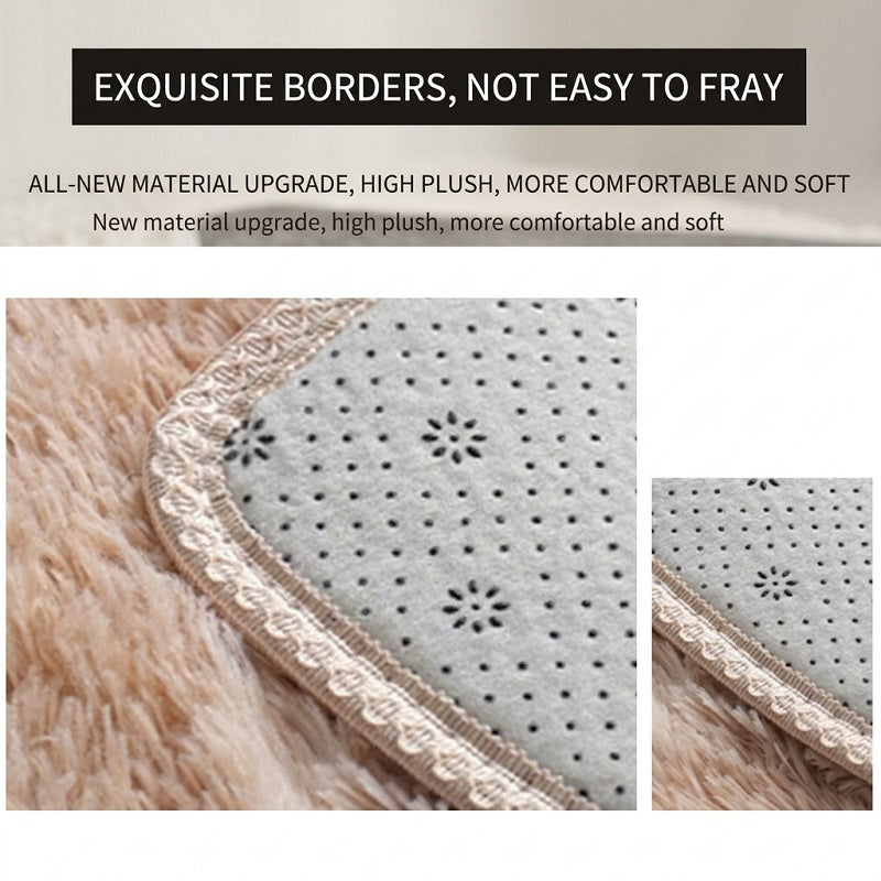 Luxury Faux Fur Shaggy Rug - Cloud-Like Softness Bedside Carpet - Minimalist Nordic Style Home Decor for a Cozy Bedroom & Living Space