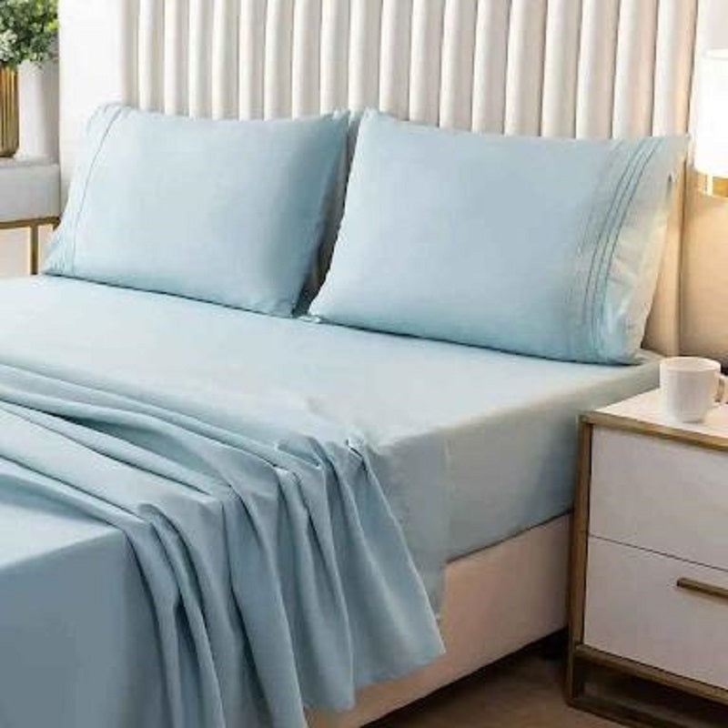 Premium 4-Piece Microfiber Sheet Set: Ultra-Breathable, Wrinkle-Resistant, and Designed for Long-Lasting Silky Comfort