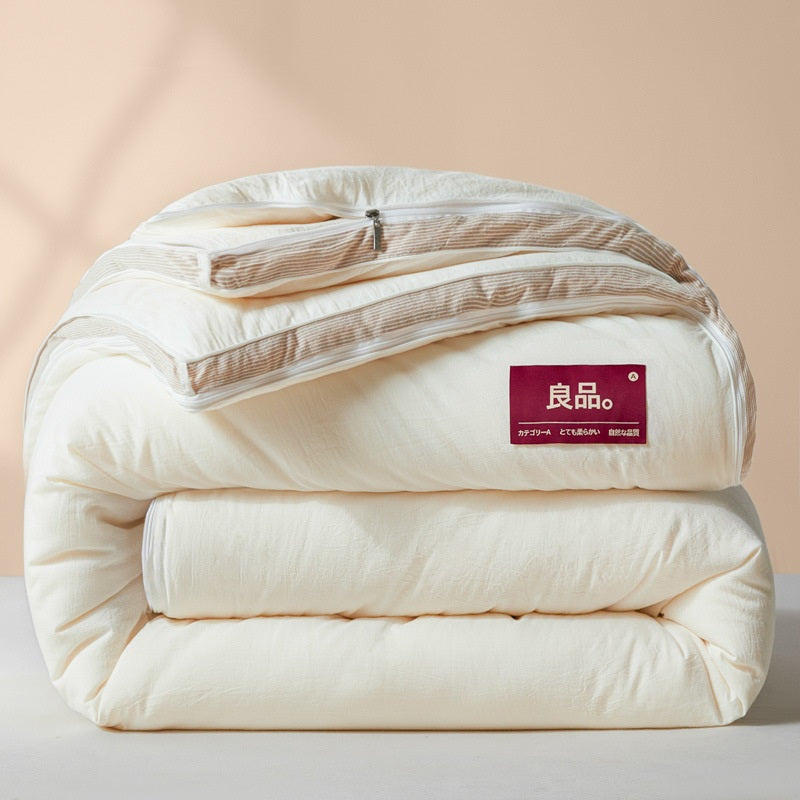 Zip-Style 3-in-1 All-Season Cotton Comforter for Maximum VersatilityThe Ultimate Japanese-Style Zip-Duvet