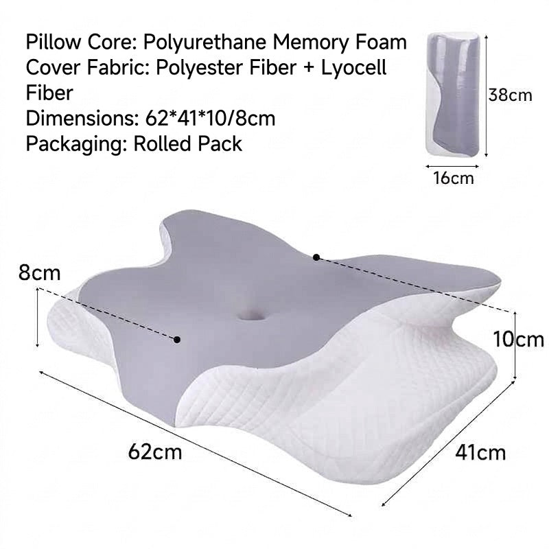 Breathable Ergonomic Contour Pillow: Premium High-Density Memory Foam for Targeted Neck Support