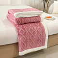 Dual-Sided Fleece & Sherpa Comforter. High-Gram Weight for Superior Warmth Without the Weight. Anti-Static, Non-Shedding, and Chic 3D Woven Design