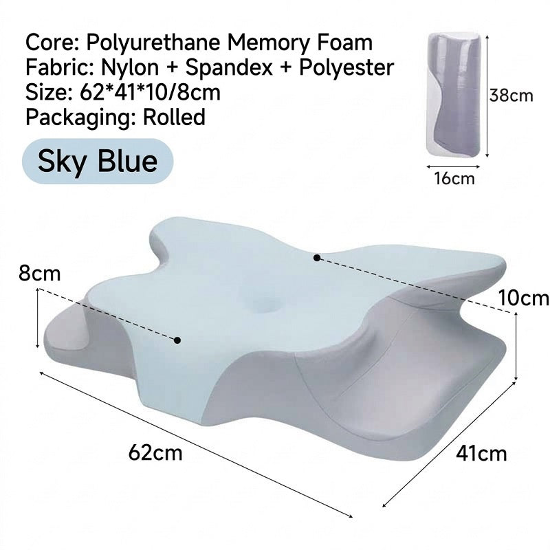 Breathable Ergonomic Contour Pillow: Premium High-Density Memory Foam for Targeted Neck Support
