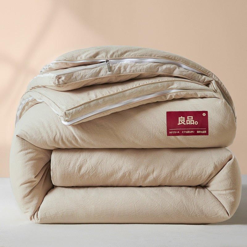 Zip-Style 3-in-1 All-Season Cotton Comforter for Maximum VersatilityThe Ultimate Japanese-Style Zip-Duvet