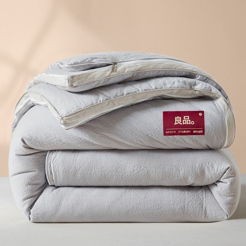 Zip-Style 3-in-1 All-Season Cotton Comforter for Maximum VersatilityThe Ultimate Japanese-Style Zip-Duvet