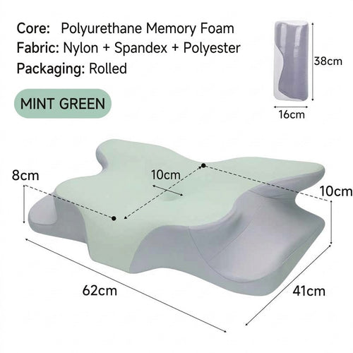 Breathable Ergonomic Contour Pillow: Premium High-Density Memory Foam for Targeted Neck Support