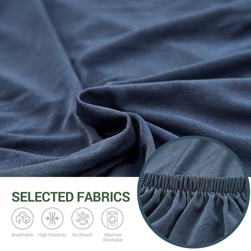 Modern Solid Color L-Shaped Slipcover - Premium Textured Jacquard Fabric