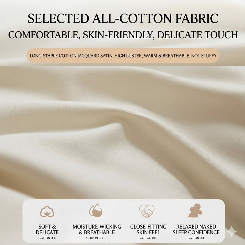 Premium 100% Cotton Reversible Duvet Cover Set: Creamy White & Tan AB-Side Design, Reactive Dyed for Lasting Color