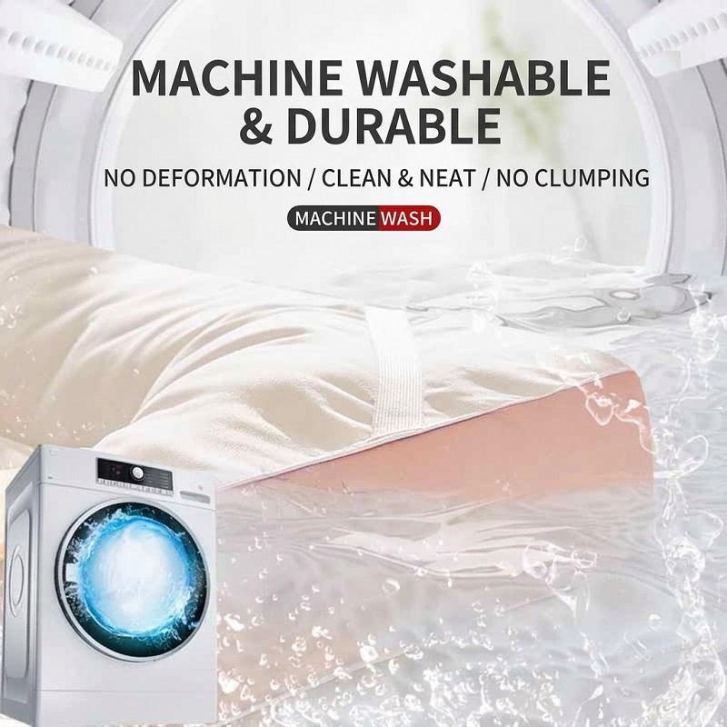 Cloud-Like Softness Meets Effortless Care: Machine Washable Soybean Fiber Mattress Pad - Durable & Stay-Flat Design