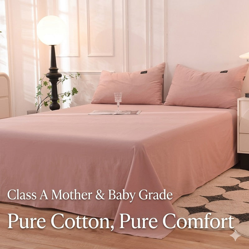 Pure Cotton & Lyocell Blend Summer Sheet Set. Naturally Antibacterial, Hypoallergenic & Ultra-Soft. Perfect for High-End Home Comfort